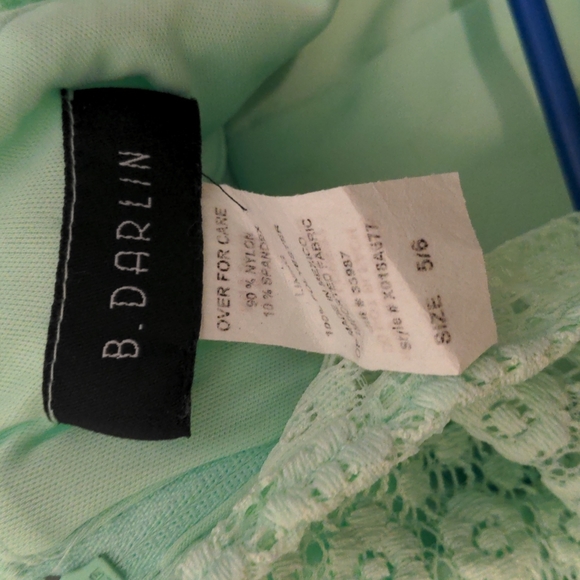 B. Darlin light green lacy sleeveless dress - Picture 5 of 9
